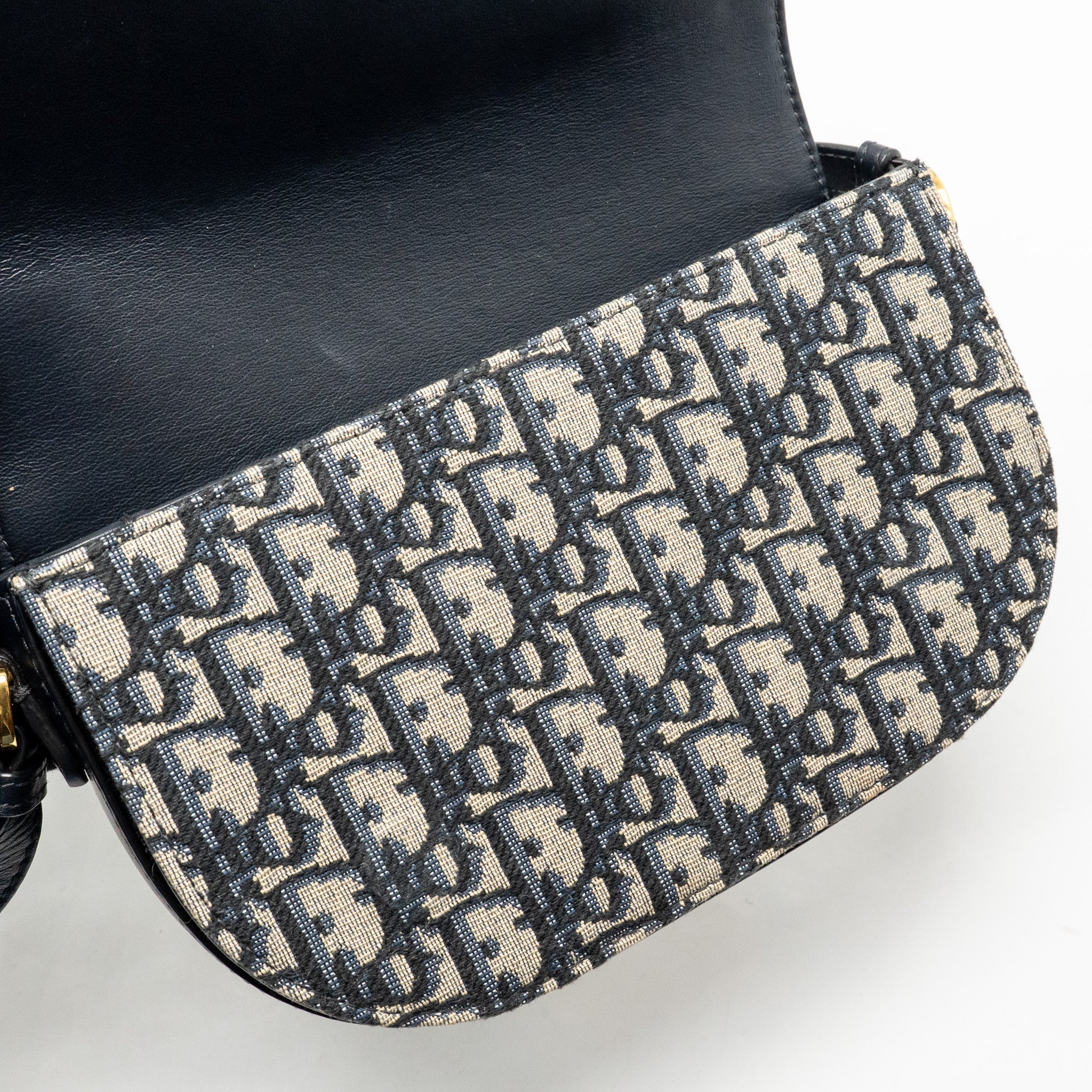 DIOR CD SIGNATURE CROSSBODY BAG OBLIQUE CANVAS NAVY GHW