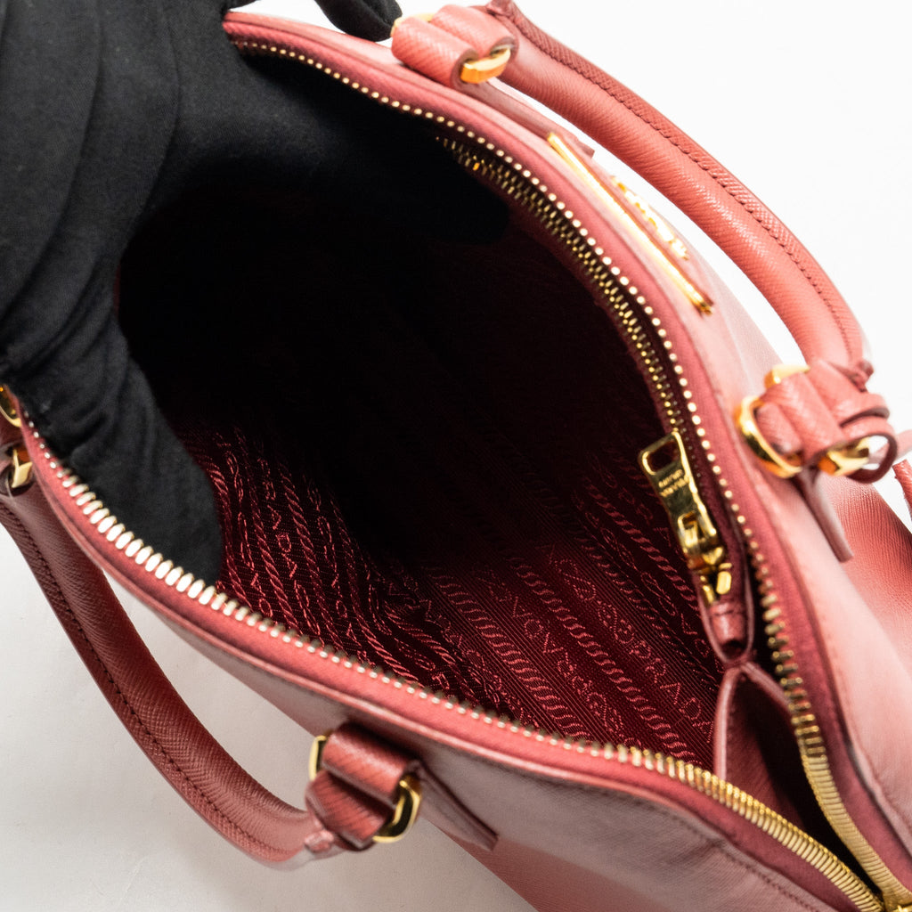 PRADA SAFFIANO PROMENADE BAG PINK GHW