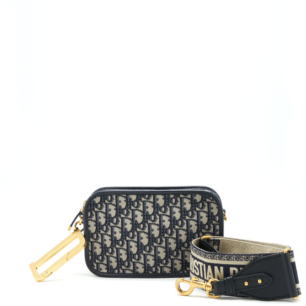 DIOR OBLIQUE DIORQUAKE CLUTCH WITH EXTRA WOVEN LOGO BAG STRAP