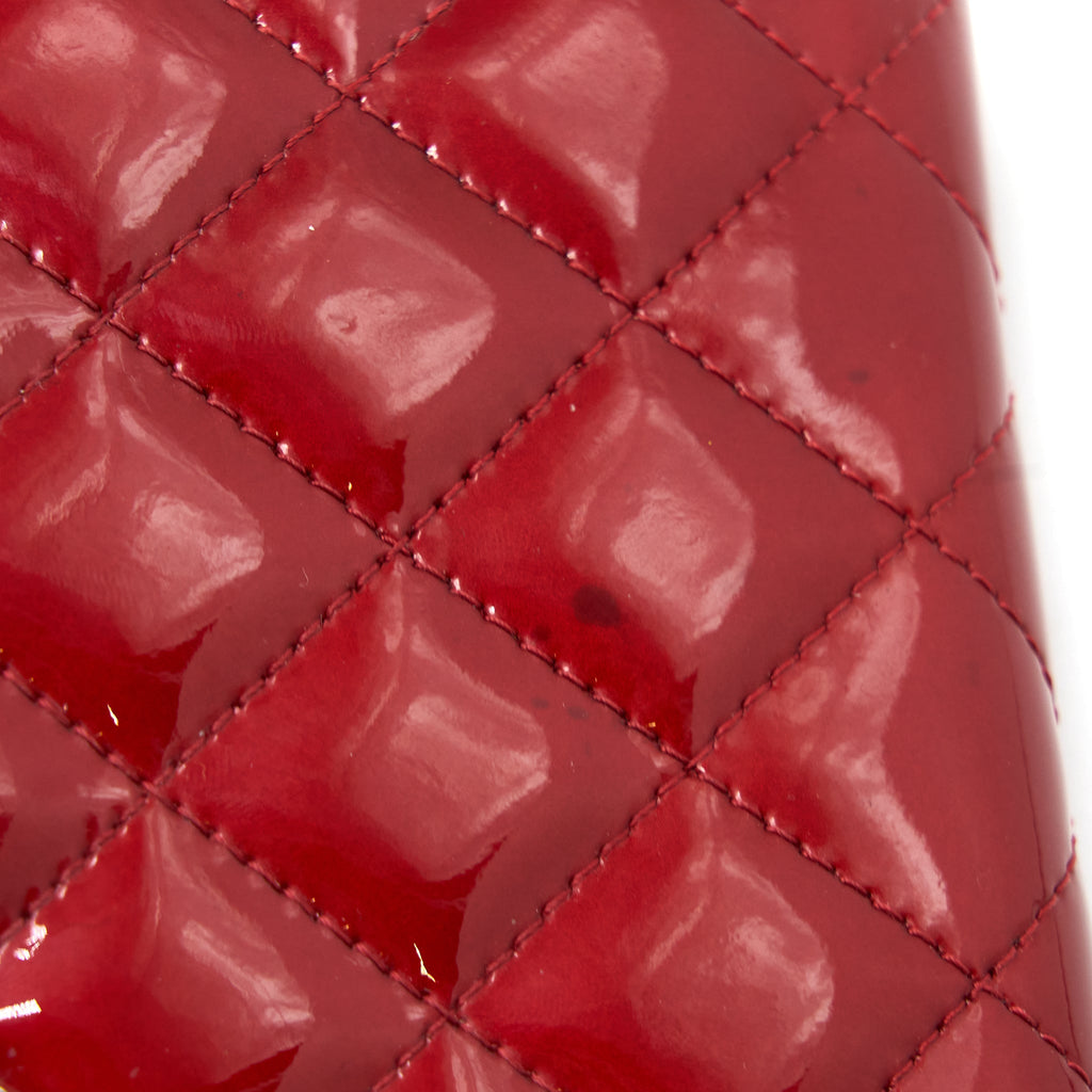CHANEL WALLET ON CHAIN PATENT RED SHW