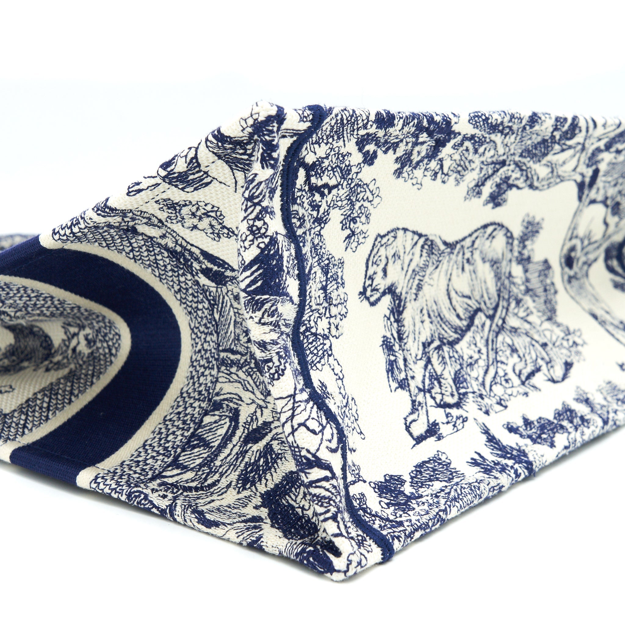 DIOR SMALL BOOK TOTE TOILE DE JOUY NAVY