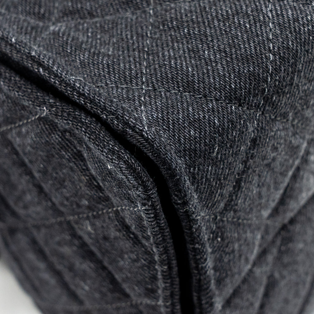 CHANEL SMALL 25 BAG WASHED DENIM BLACK GHW (MICROCHIP)