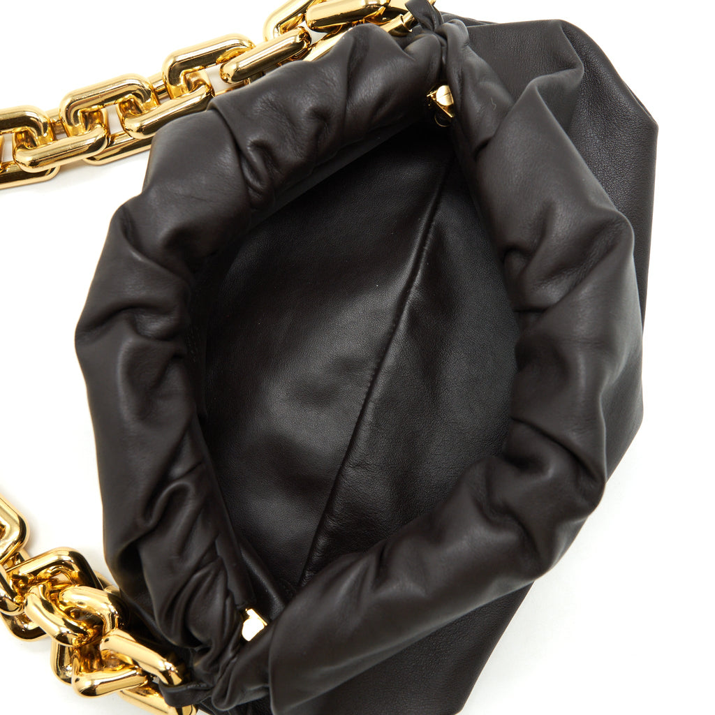 BOTTEGA VENETA CHAIN POUCH CALFSKIN FONDANT GHW