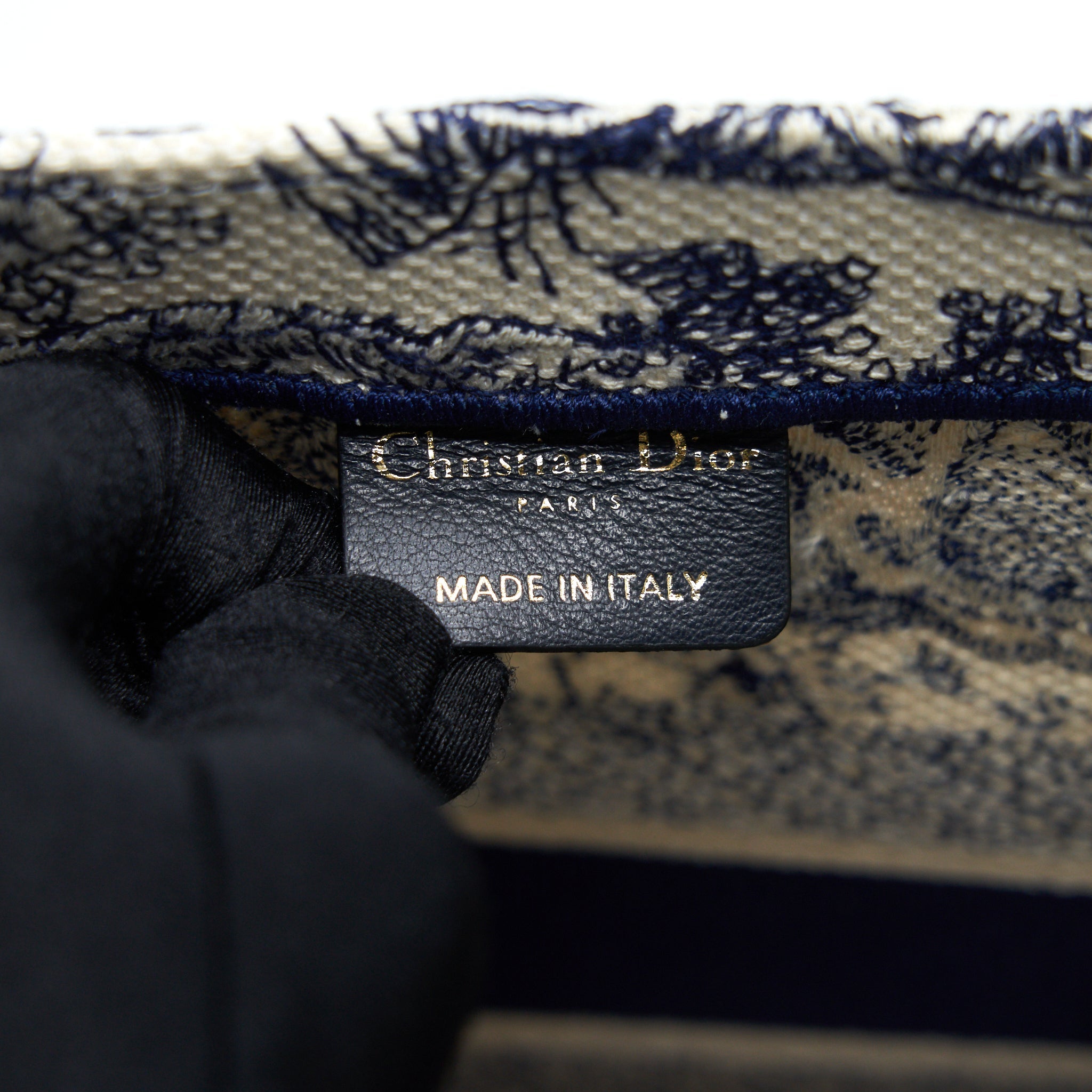 DIOR SMALL BOOK TOTE TOILE DE JOUY NAVY