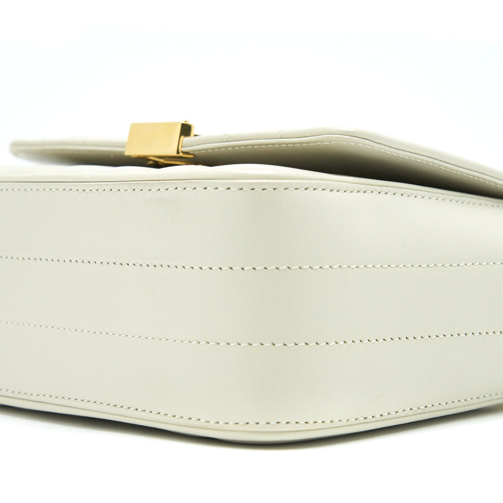 SAINT LAURENT VICKY CHAIN BAG LIGHT BEIGE GHW