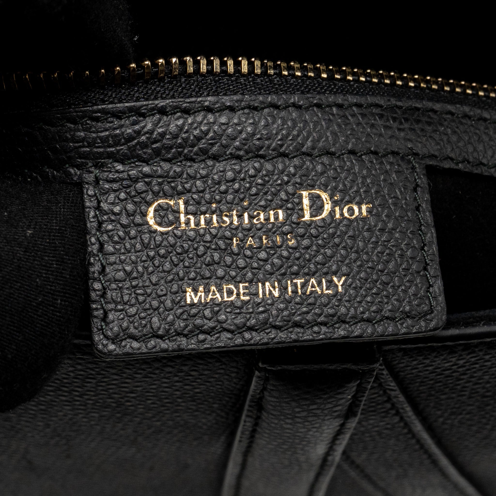 DIOR MEDIUM SADDLE BAG CALFSKIN BLACK GHW