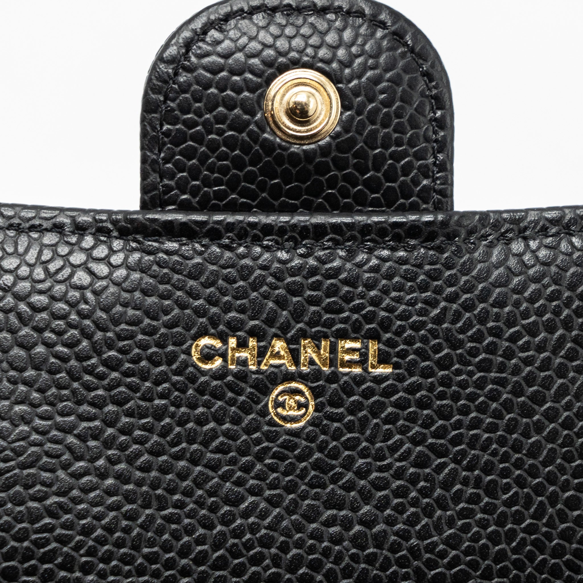 CHANEL CLASSIC LONG FLAP WALLET CAVIAR BLACK GHW