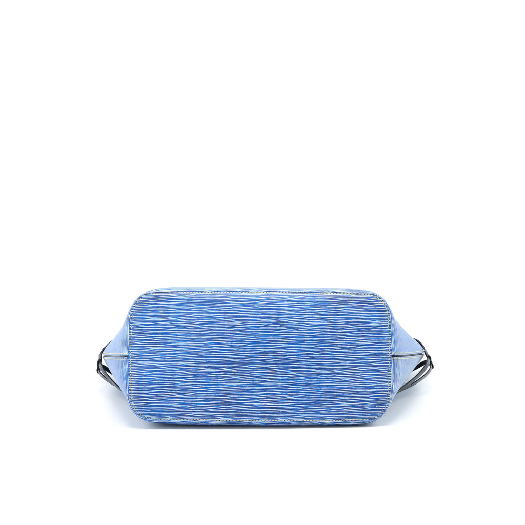 LOUIS VUITTON NEVERFULL MM EPI BLUE DENIM/BLACK SHW