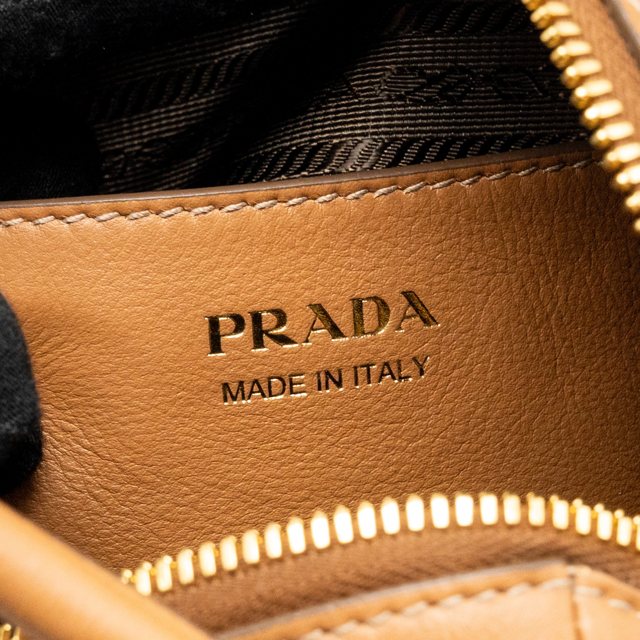 PRADA DARLING HANDBAG CALFSKIN CARAMEL GHW