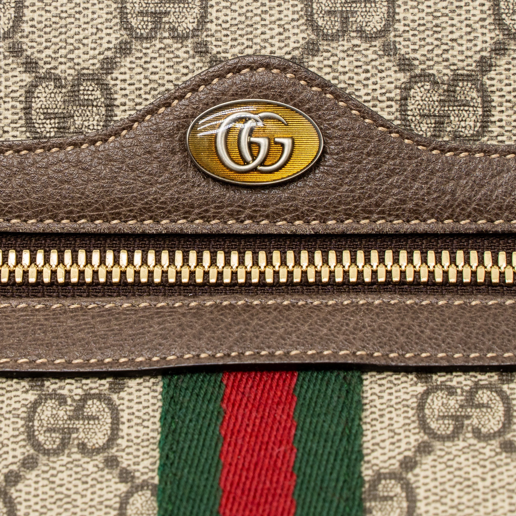GUCCI OPHIDIA SHOULDER BAG GG SUPREME CANVAS GHW