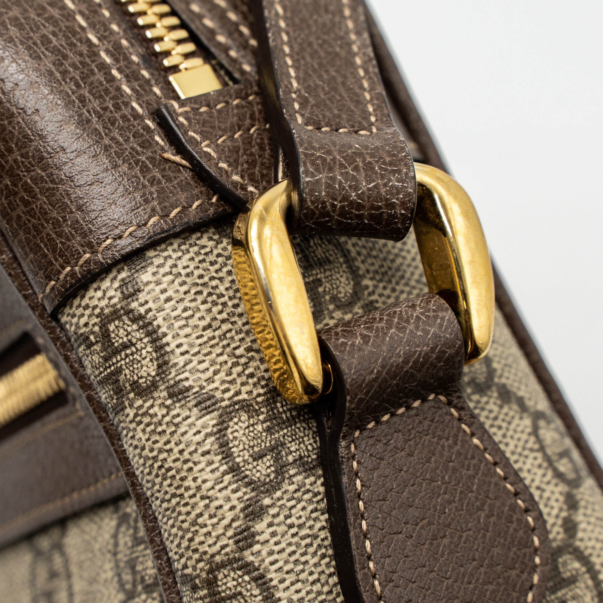 GUCCI OPHIDIA SHOULDER BAG GG SUPREME CANVAS GHW