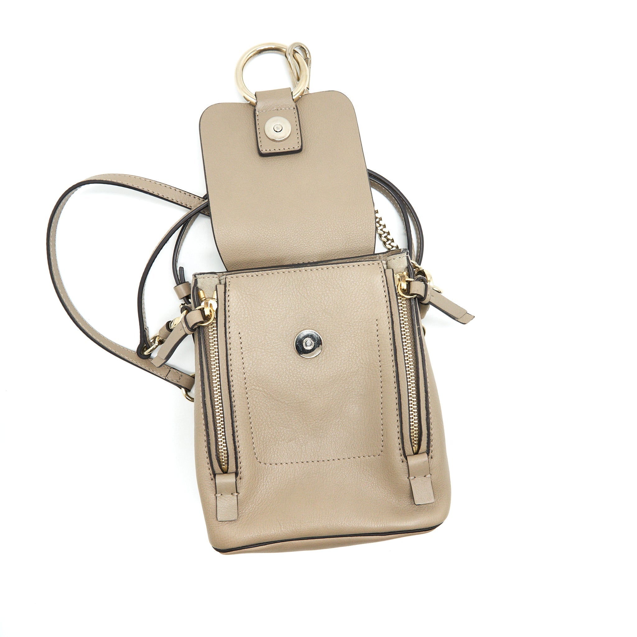 CHLOE MINI FAYE BACKPACK LIGHT GREY