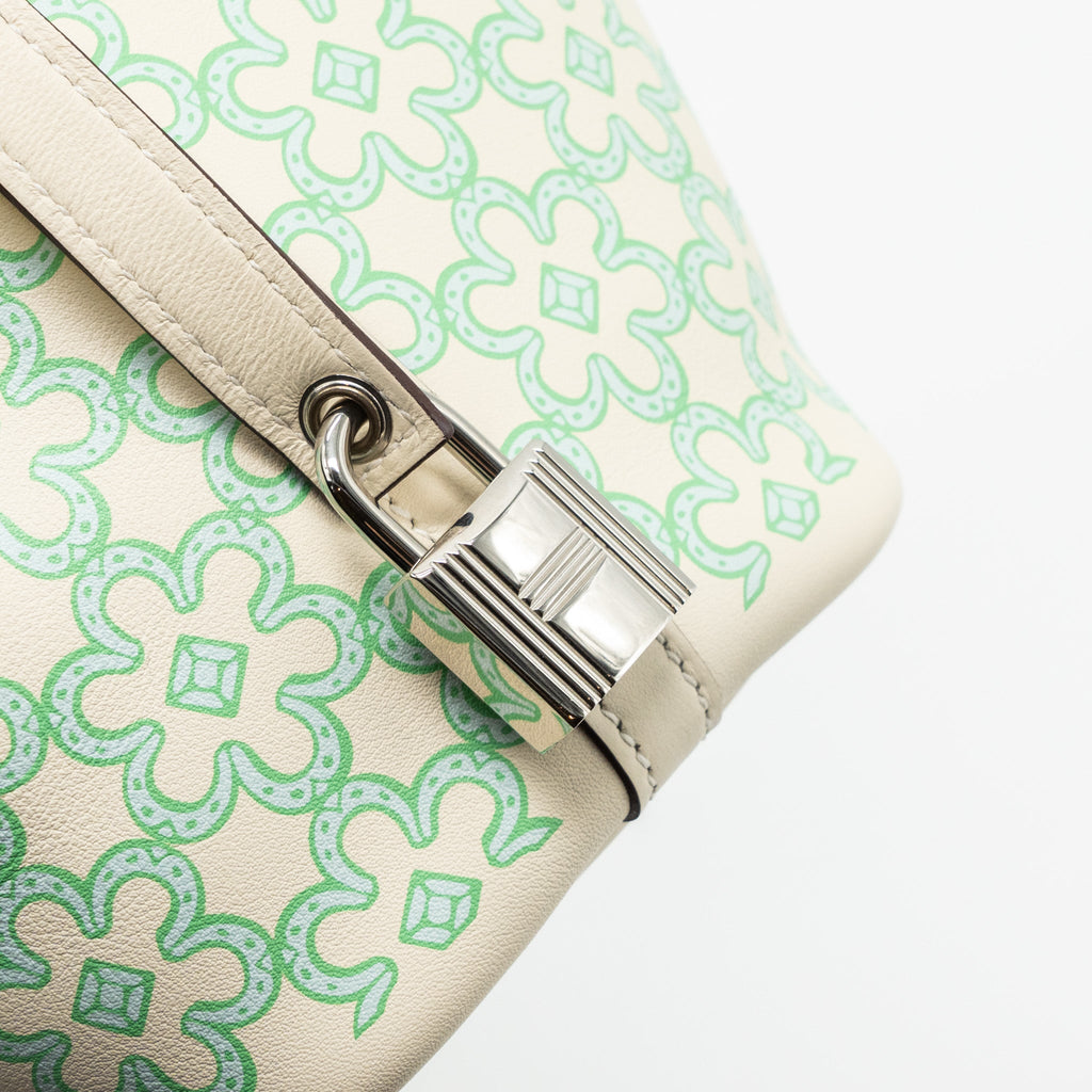 HERMES MICRO LUCKY DAISY PICOTIN LOCK BAG SWIFT NATA/GREEN/WHITE SHW