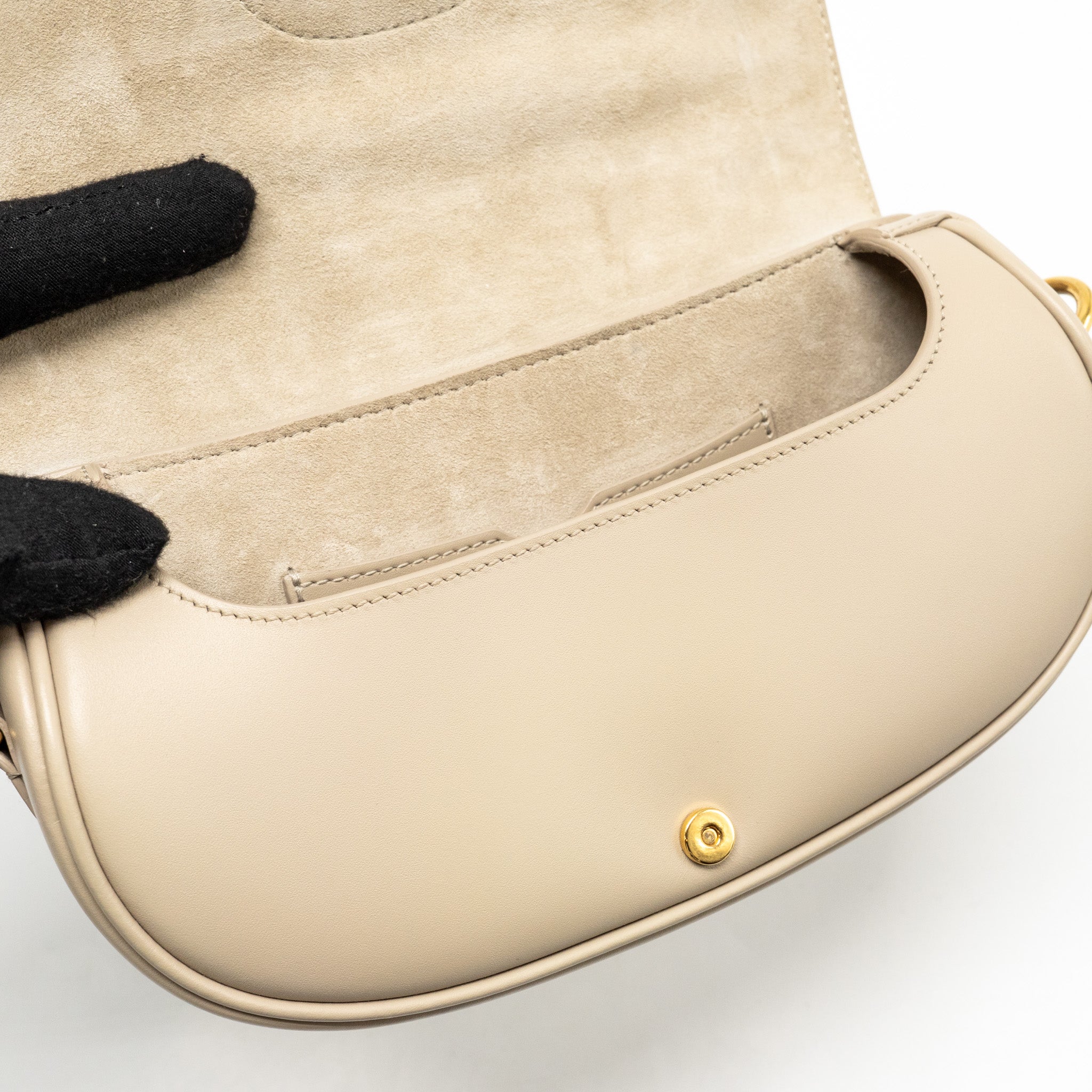 DIOR BOBBY EAST-WEST BAG CALFSKIN LIGHT BEIGE GHW