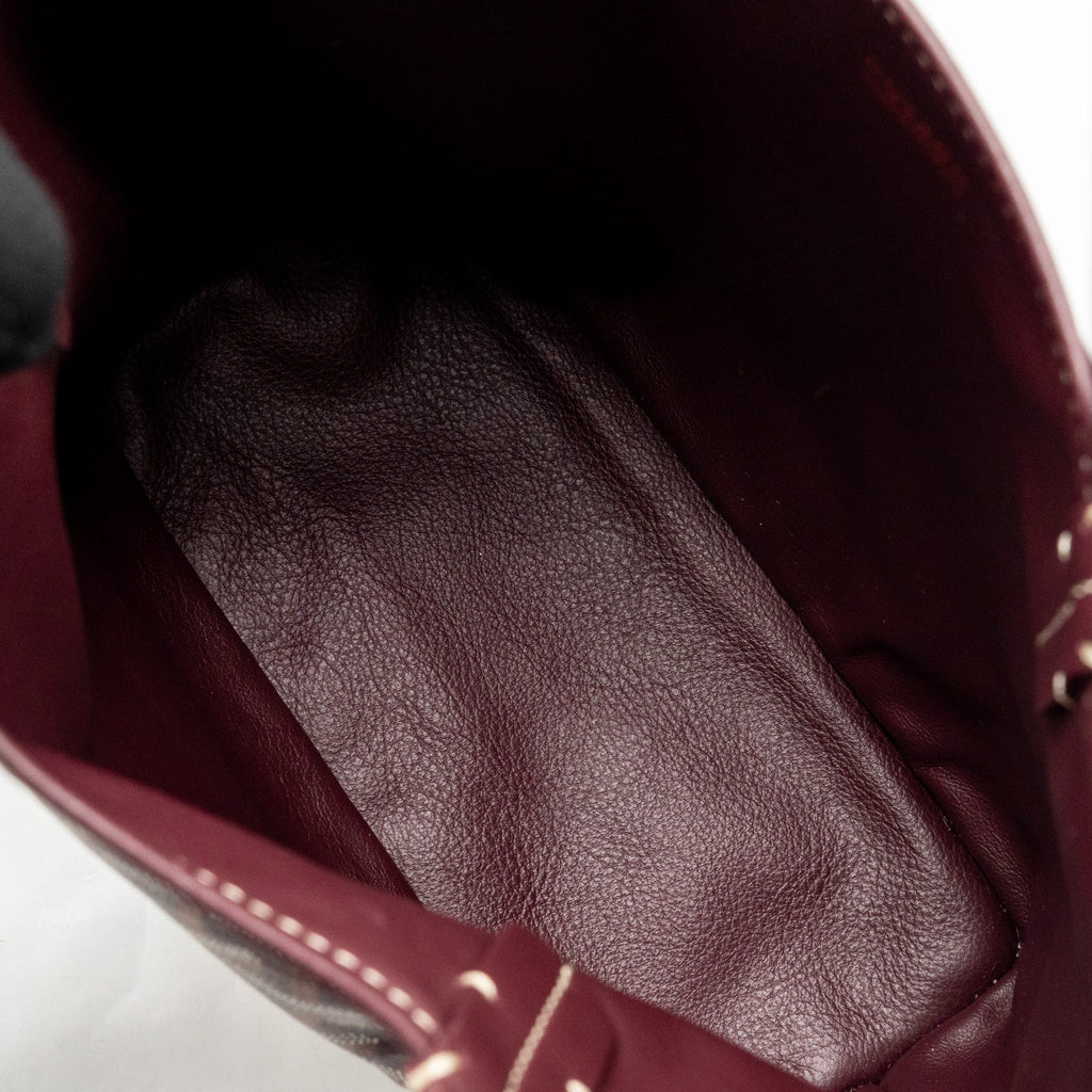 GOYARD MINI ANJOU TOTE BAG GOYARDINE CANVAS BORDEAUX SHW