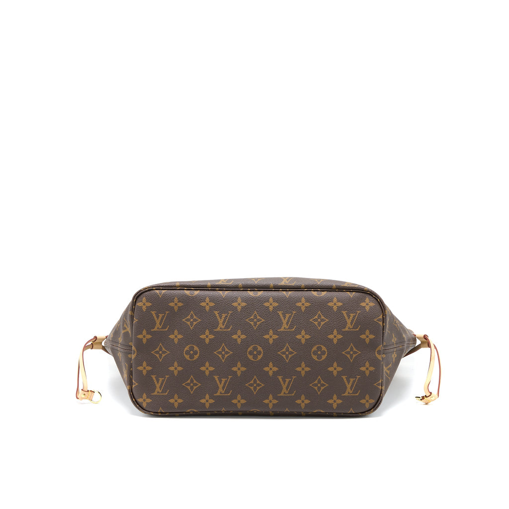 LOUIS VUITTON NEVERFULL MM MONOGRAM CANVAS BEIGE GHW (NEW VERSION)