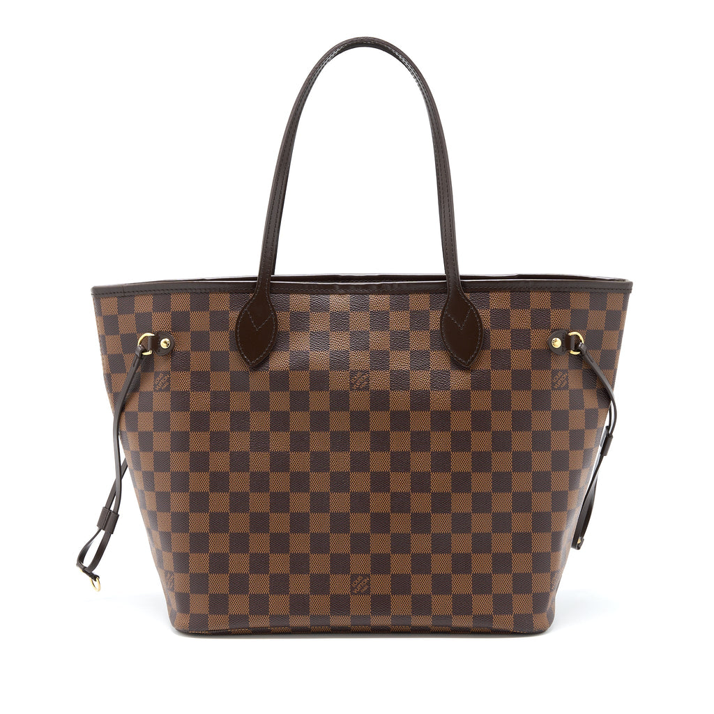 LOUIS VUITTON NEVERFULL MM DAMIER EBENE CANVAS GHW