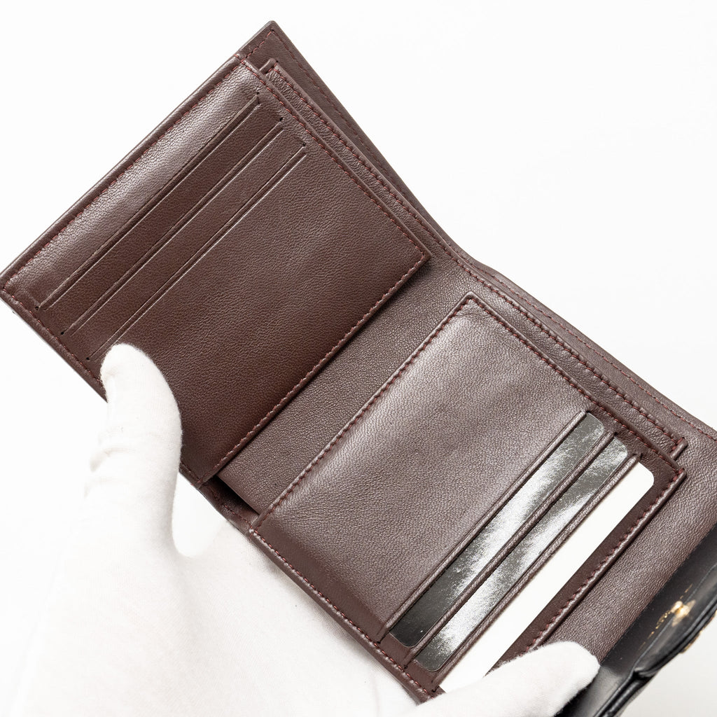 CHANEL CLASSIC SMALL FLAP WALLET LAMBSKIN BLACK LGHW