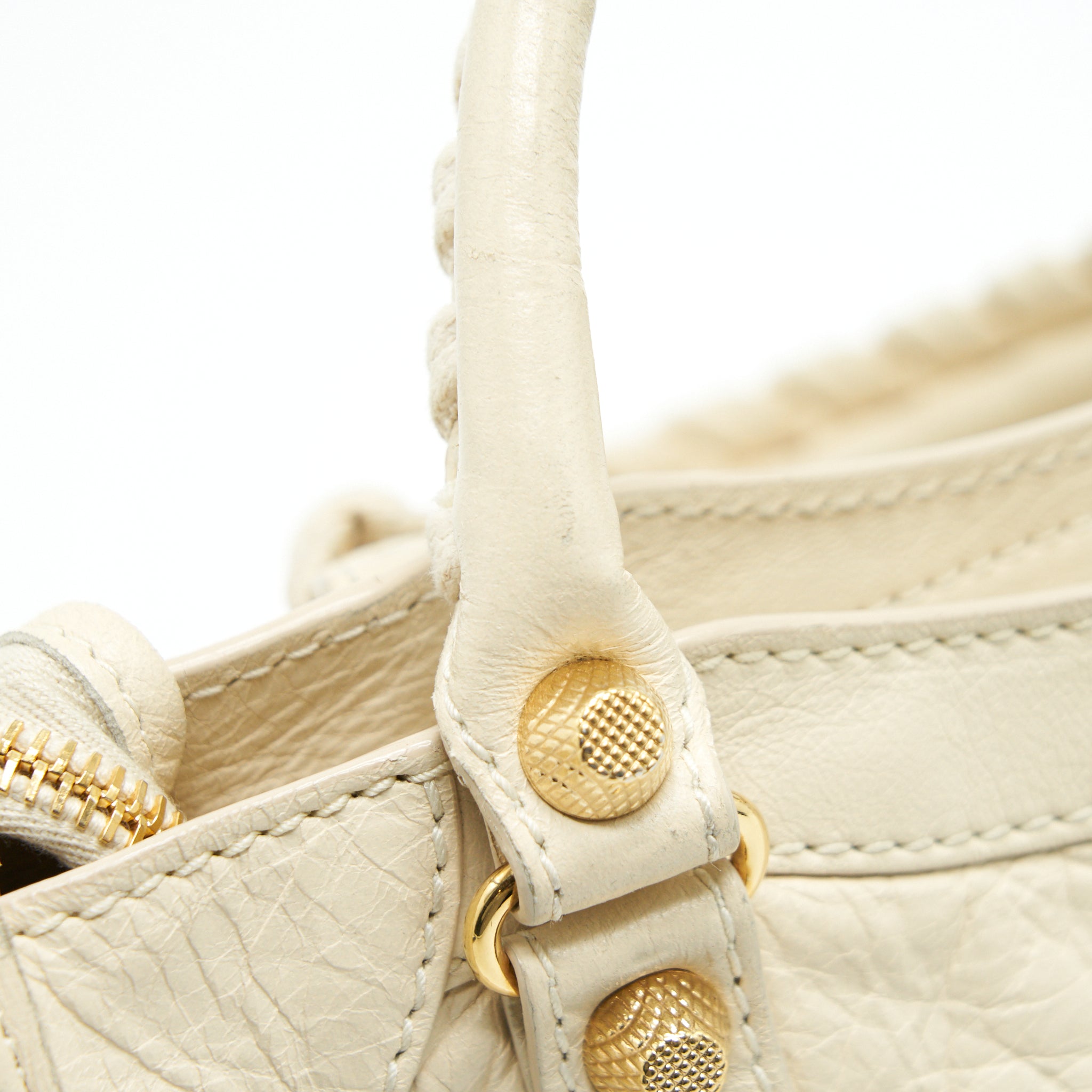BALENCIAGA MINI CITY CROSSBODY BAG LIGHT BEIGE GHW