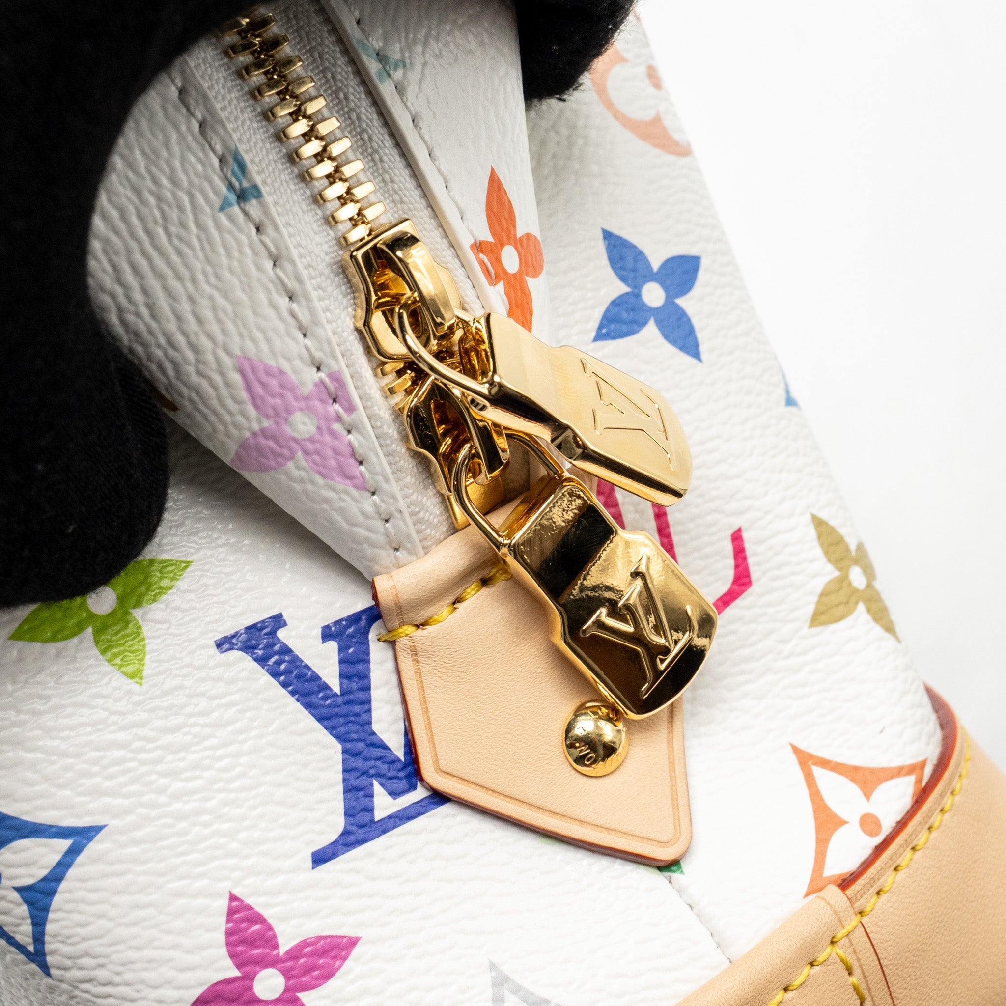 LOUIS VUITTON X TAKASHI MURAKAMI COSMETIC POUCH MULTICOLOURED MONOGRAM CANVAS WHITE GHW