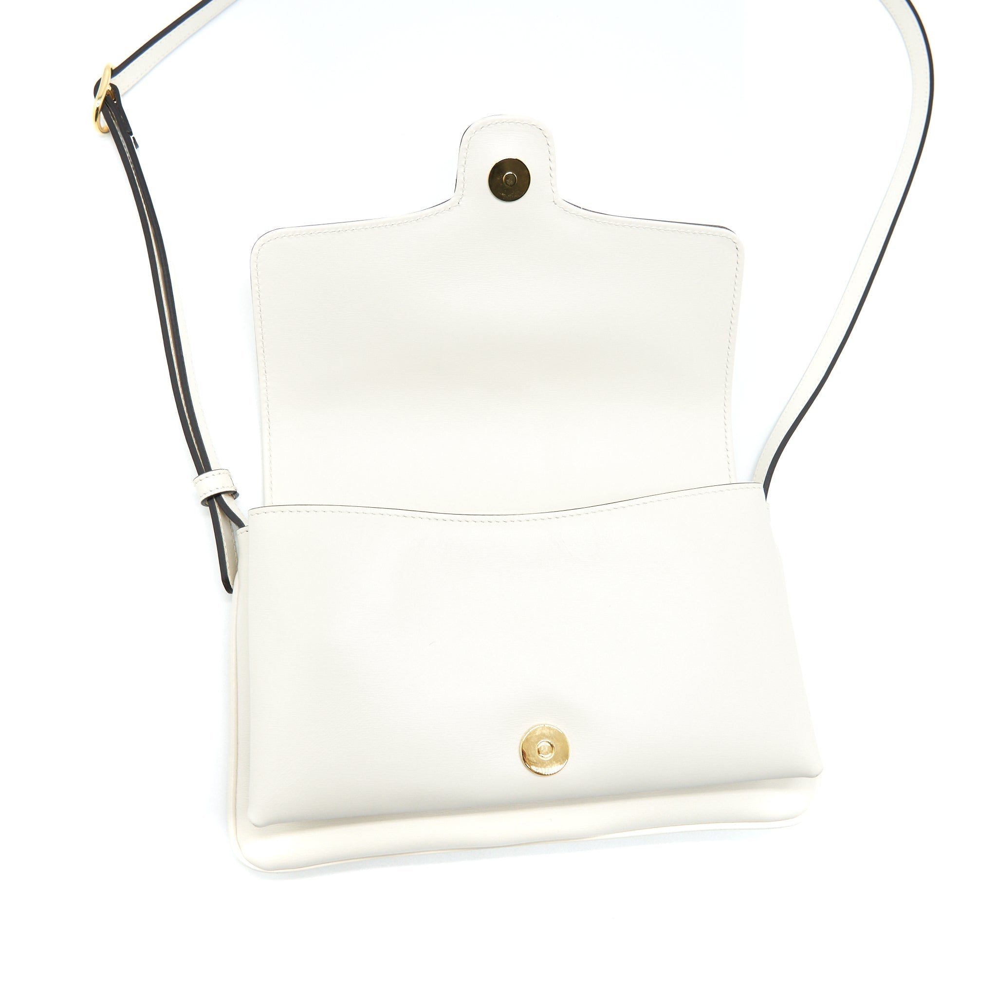GUCCI SMALL ARLI FLAP BAG CREAM WITH GHW