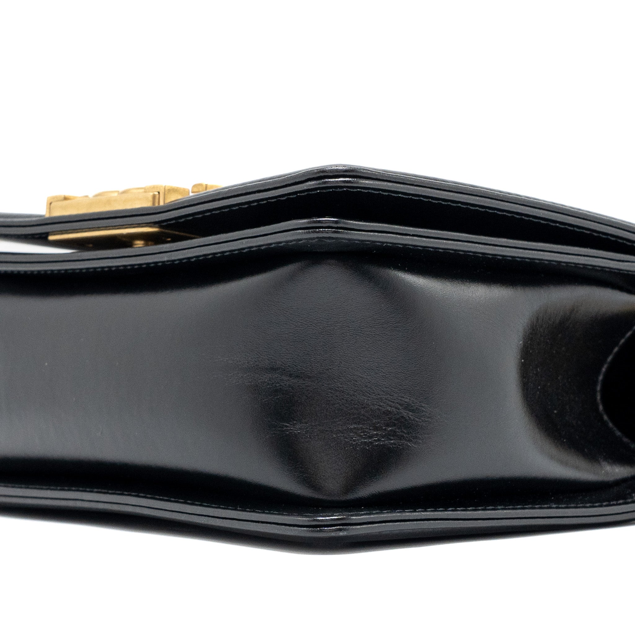 CHANEL MINI SQUARE BOY BAG LIMITED EDITION CALFSKIN BLACK GHW (MICROCHIP)