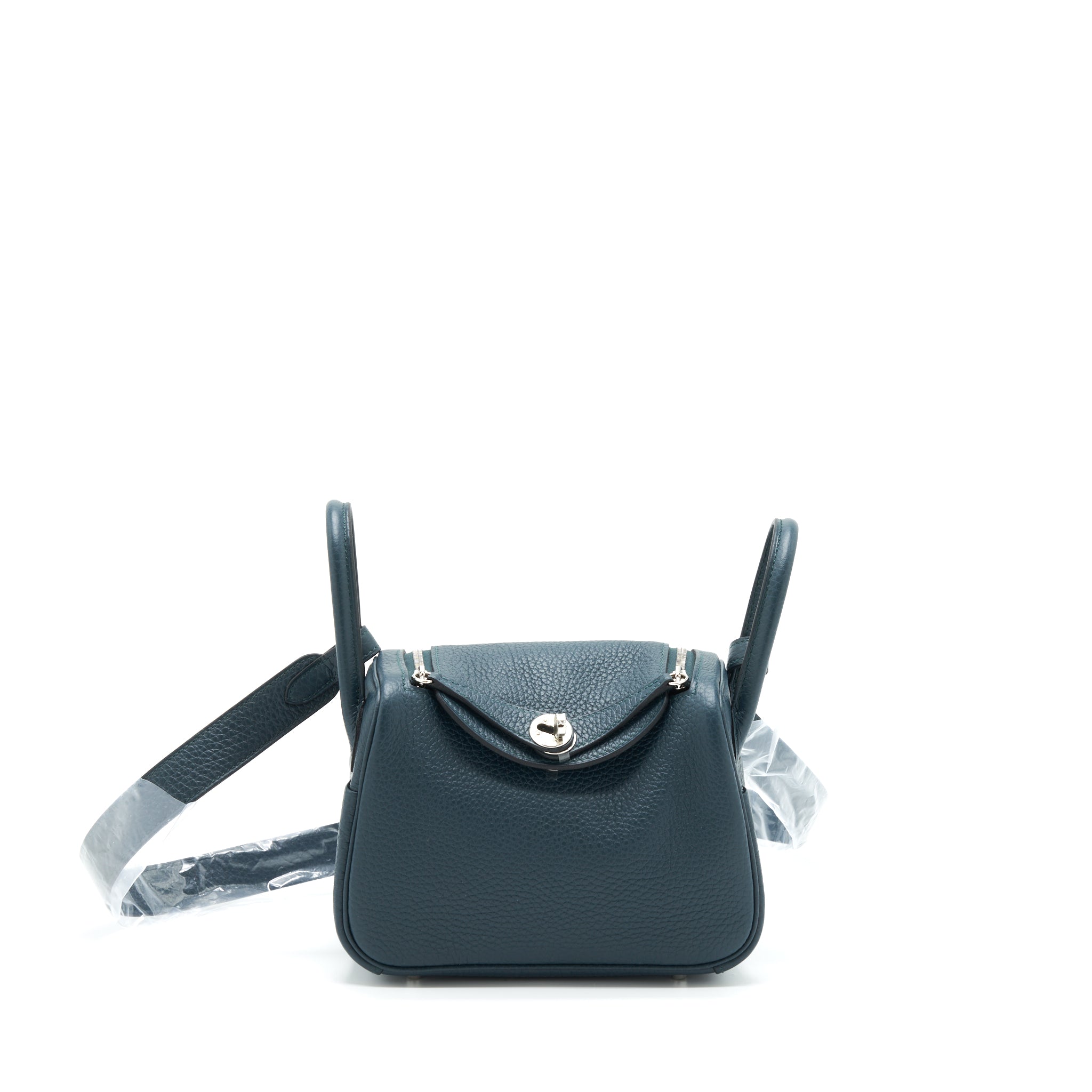 HERMES MINI LINDY CLEMENCE VERT CYPRES SHW