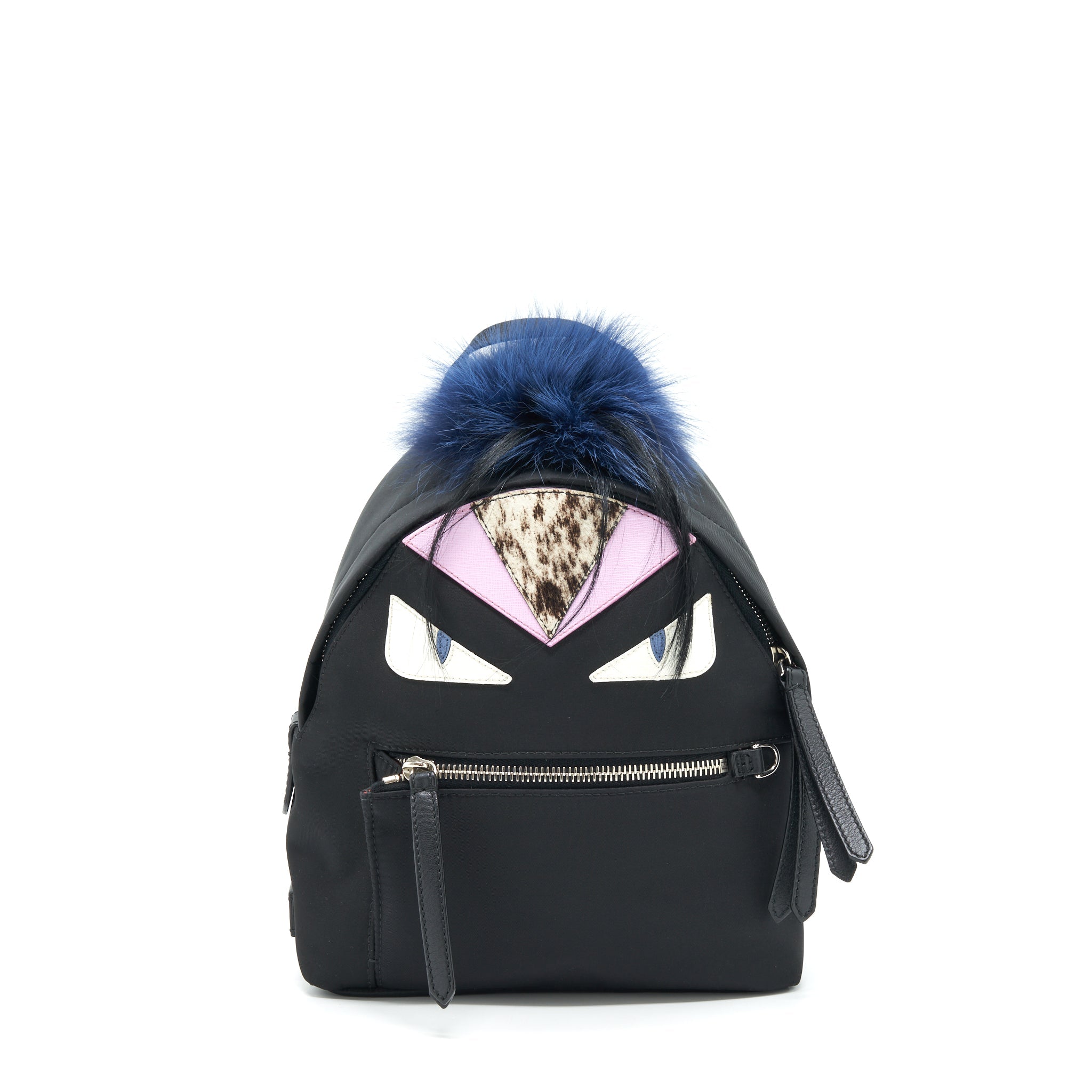 FENDI MINI MONSTER BACKPACK BLACK/ MULTICOLOUR SHW