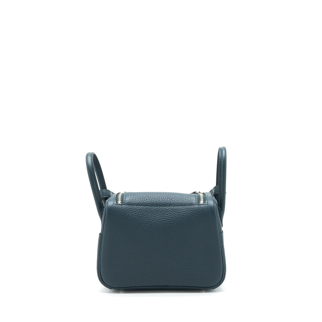 HERMES MINI LINDY CLEMENCE VERT CYPRES SHW