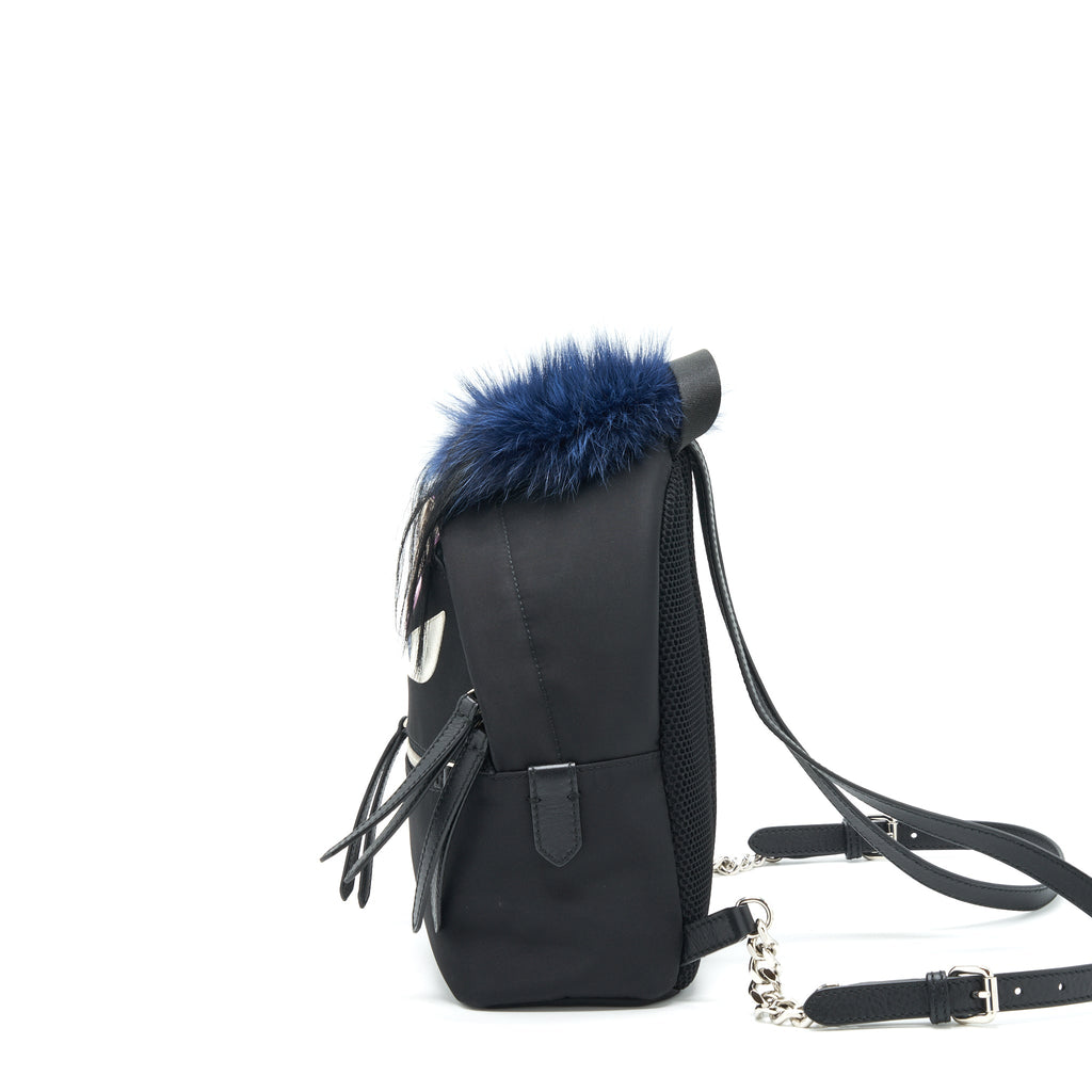 FENDI MINI MONSTER BACKPACK BLACK/ MULTICOLOUR SHW
