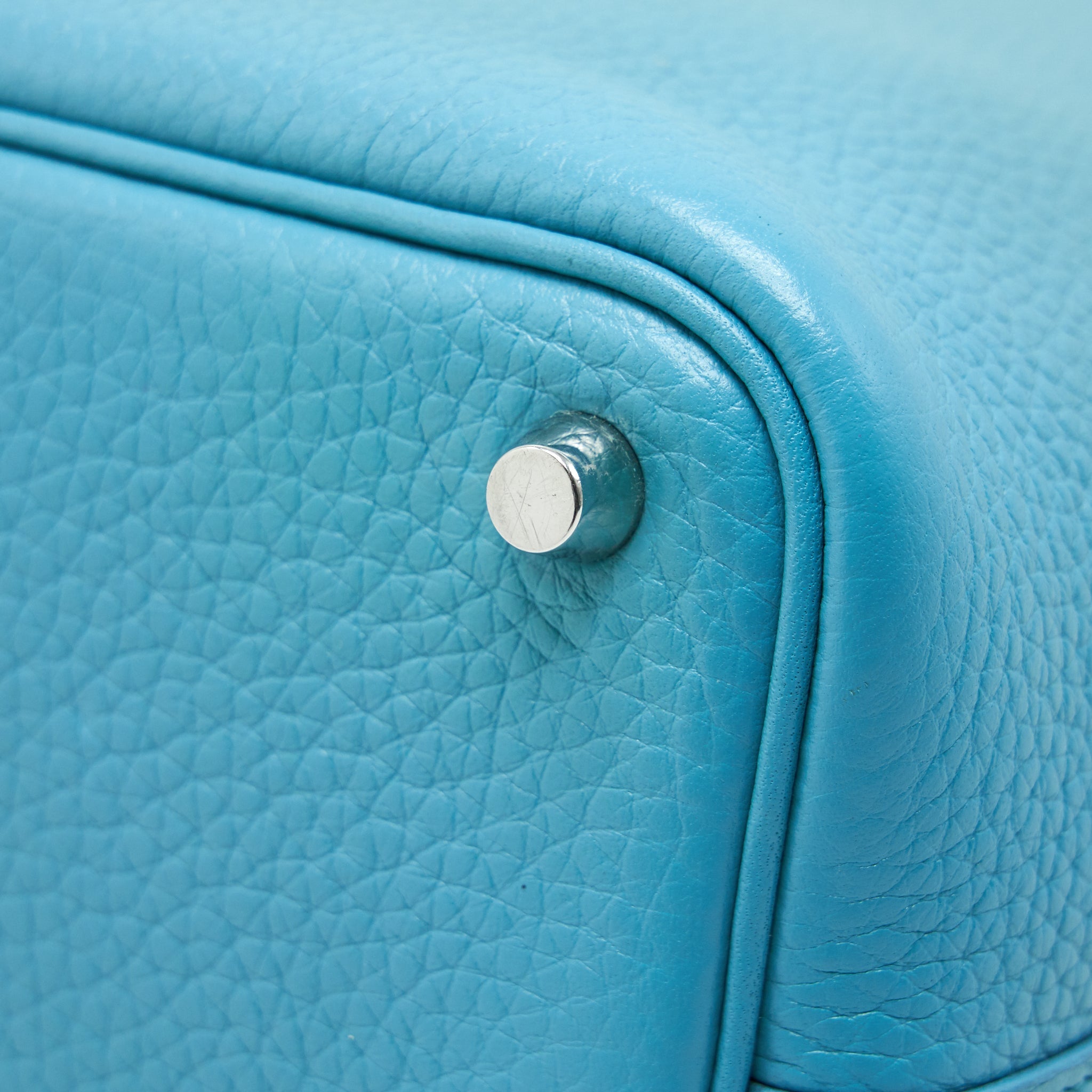 HERMES PICOTIN 18 LOCK BAG BLUE TOLL SHW
