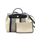 HERMES HERBAG 31 RETOURNE TOTE BAG TOILE CAMP H VIBRATION BLACK