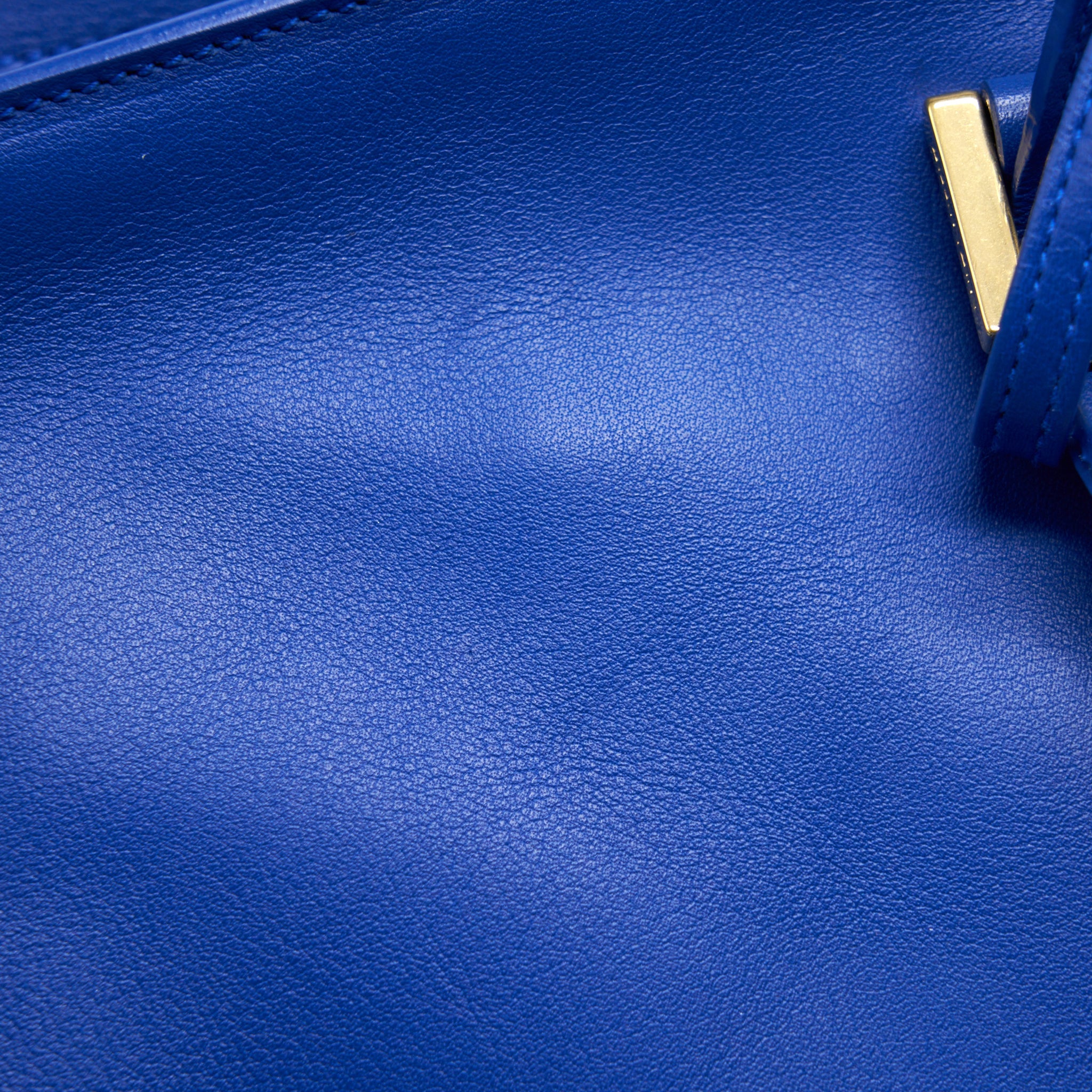SAINT LAURENT CABAS CHYC TOTE BAG BLUE GHW