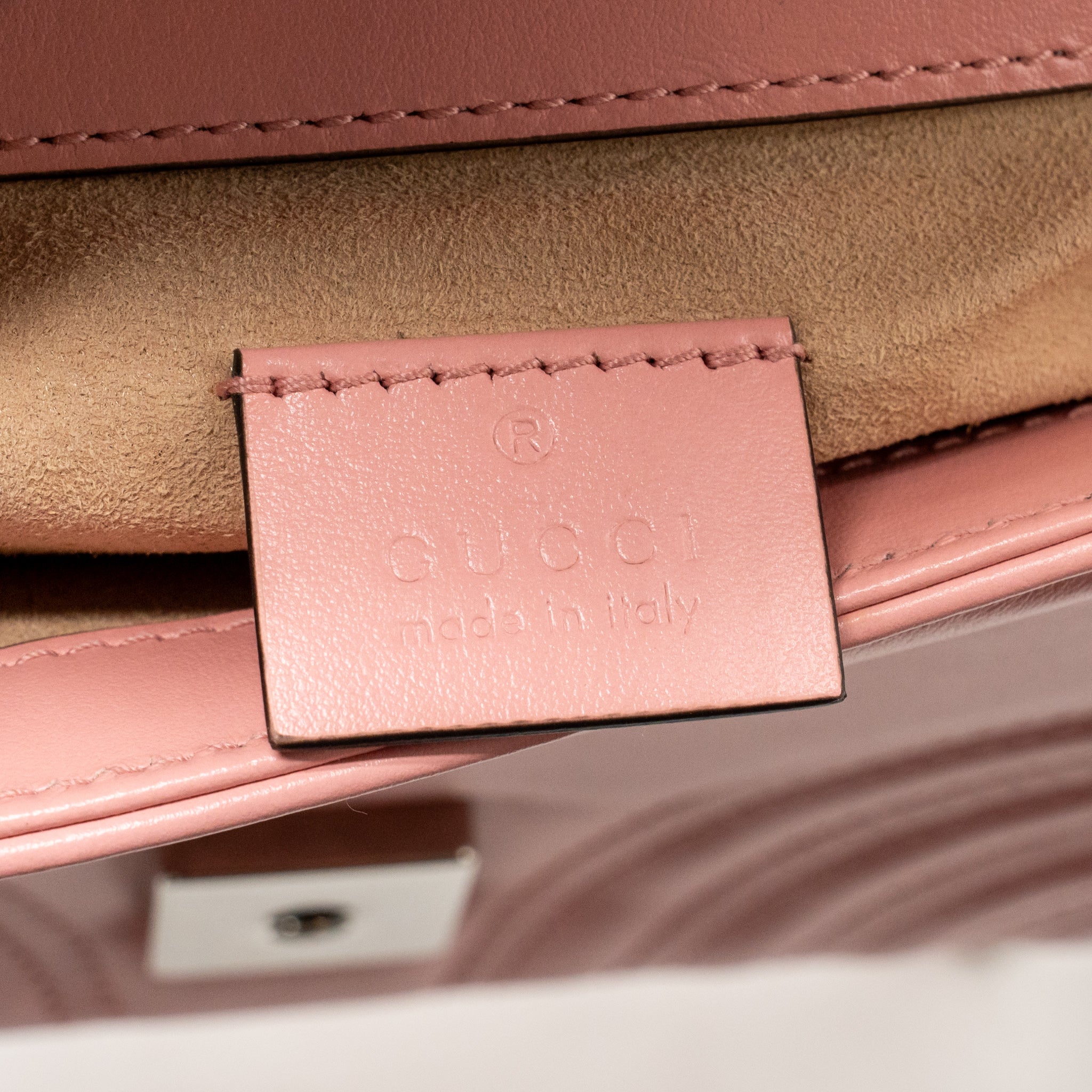 GUCCI GG MARMONT MINI TOP HANDLE BAG CALFSKIN PINK SHW