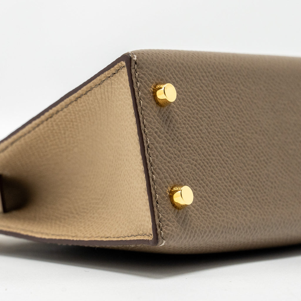 HERMES MINI KELLY II SPECIAL ORDER EPSOM ETOUPE / TRENCH GHW