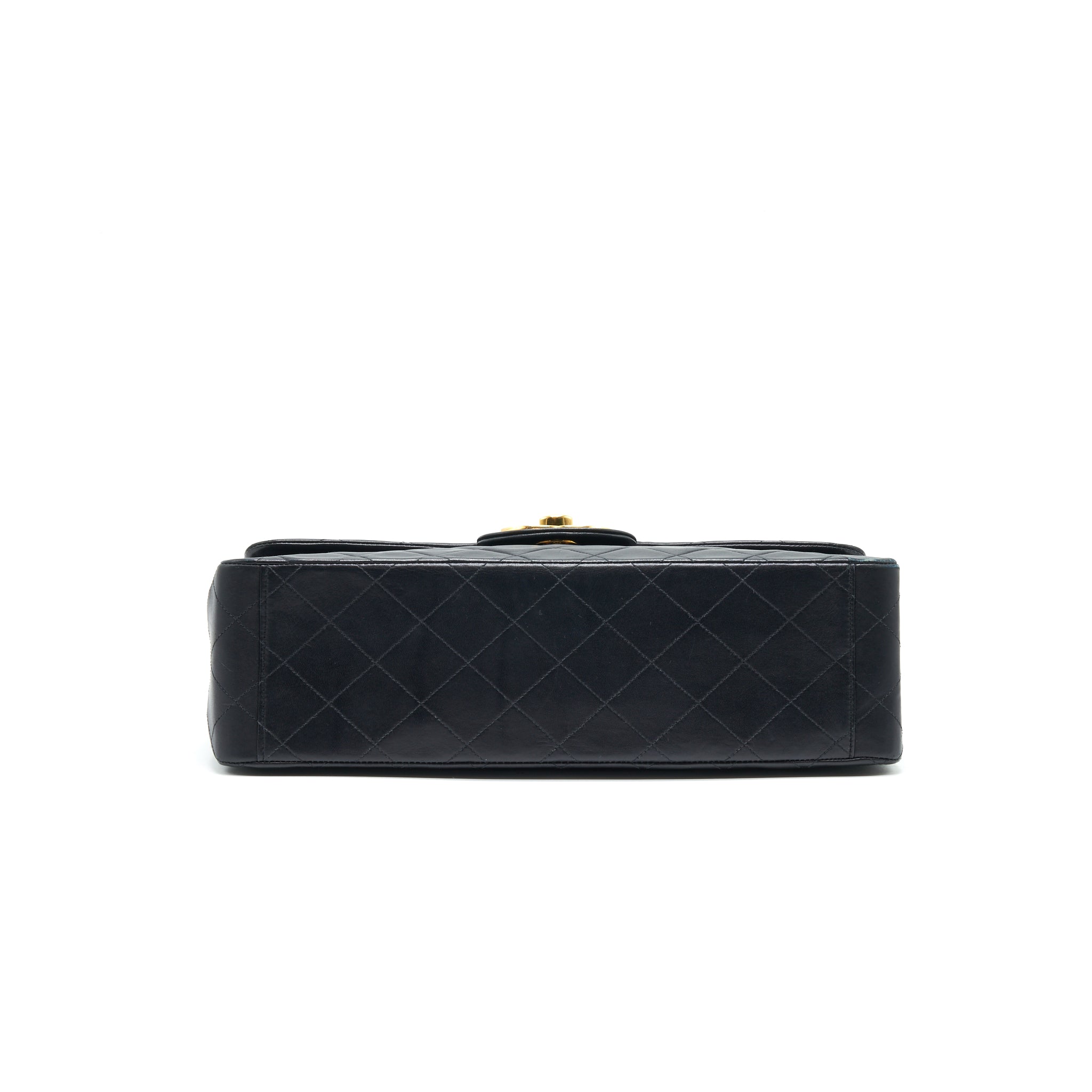 CHANEL VINTAGE MAXI FLAP BAG BLACK 24K GHW