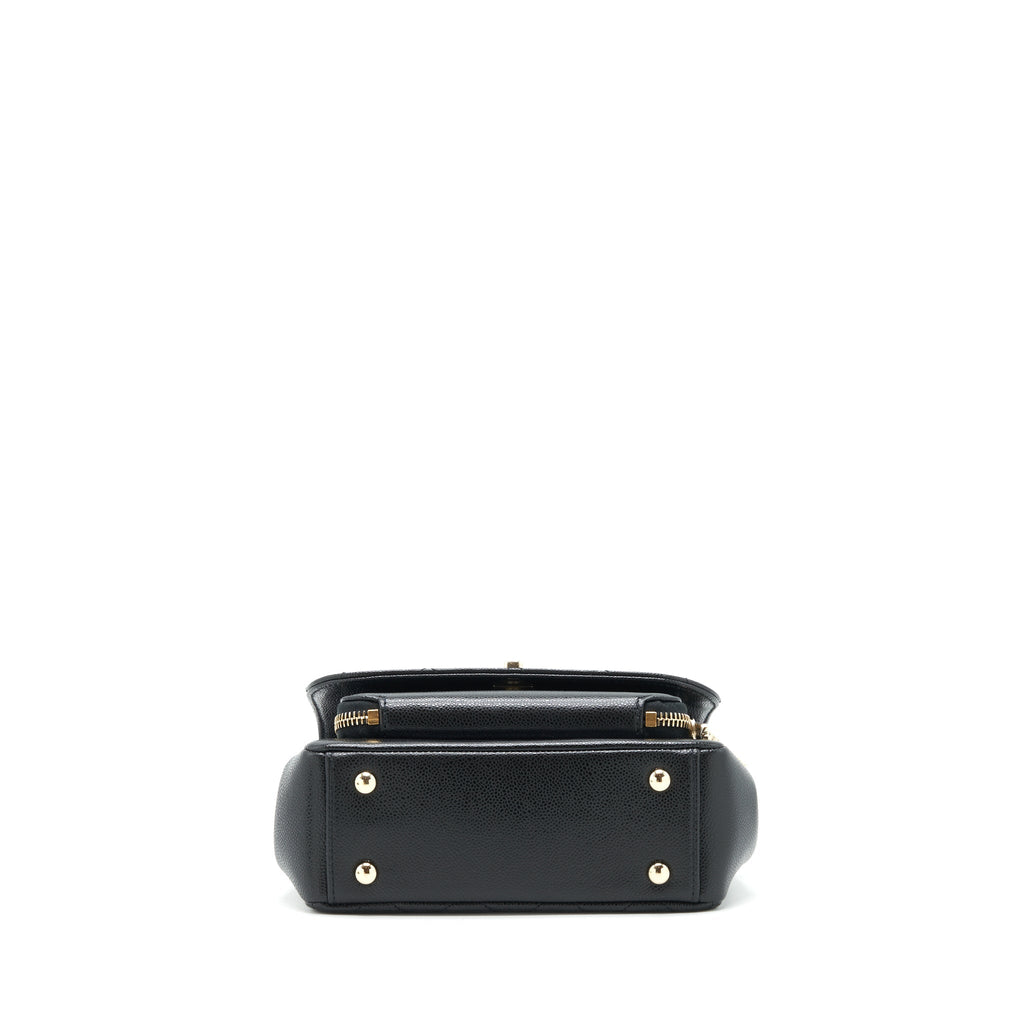 CHANEL 22P SMALL BUSINESS AFFINITY GRAINED CALFSKIN BLACK LGHW (MICROCHIP)