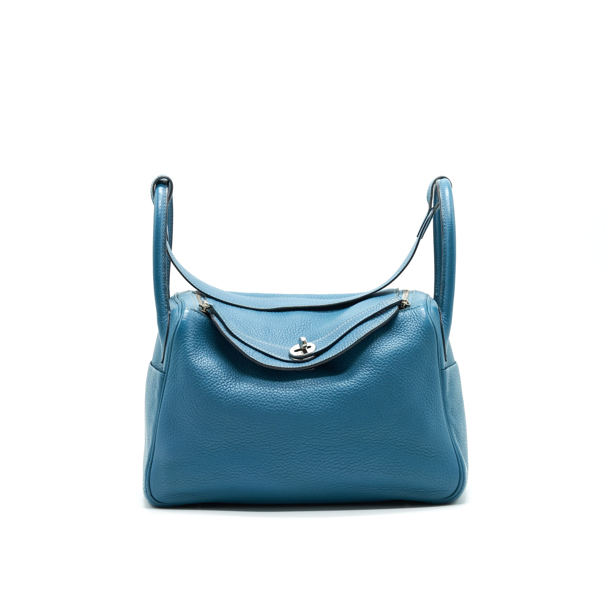 HERMES LINDY 30 BLUE JEAN SHW