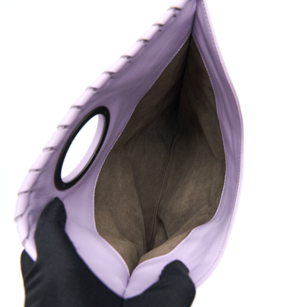 BOTTEGA VENETA FOLD CLUTCH LIGHT PURPLE