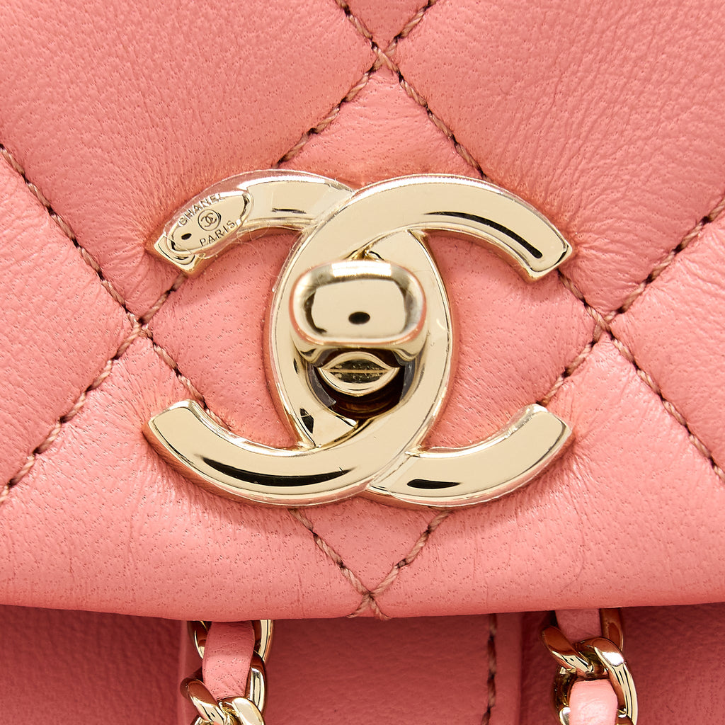 CHANEL DUMA MINI BACKPACK LAMBSKIN PINK LGHW(MICROCHIP)