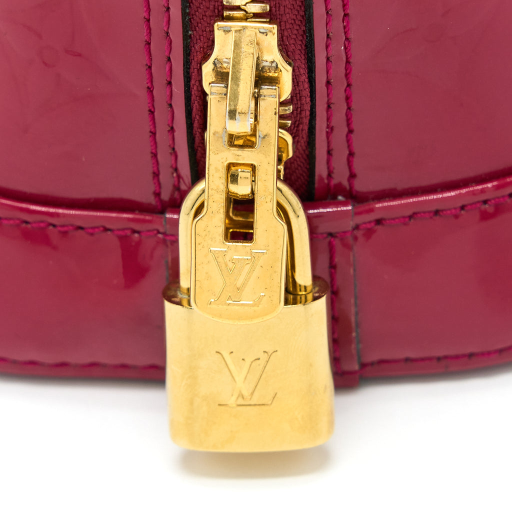LOUIS VUITTON ALMA BB PATENT DARK PINK GHW