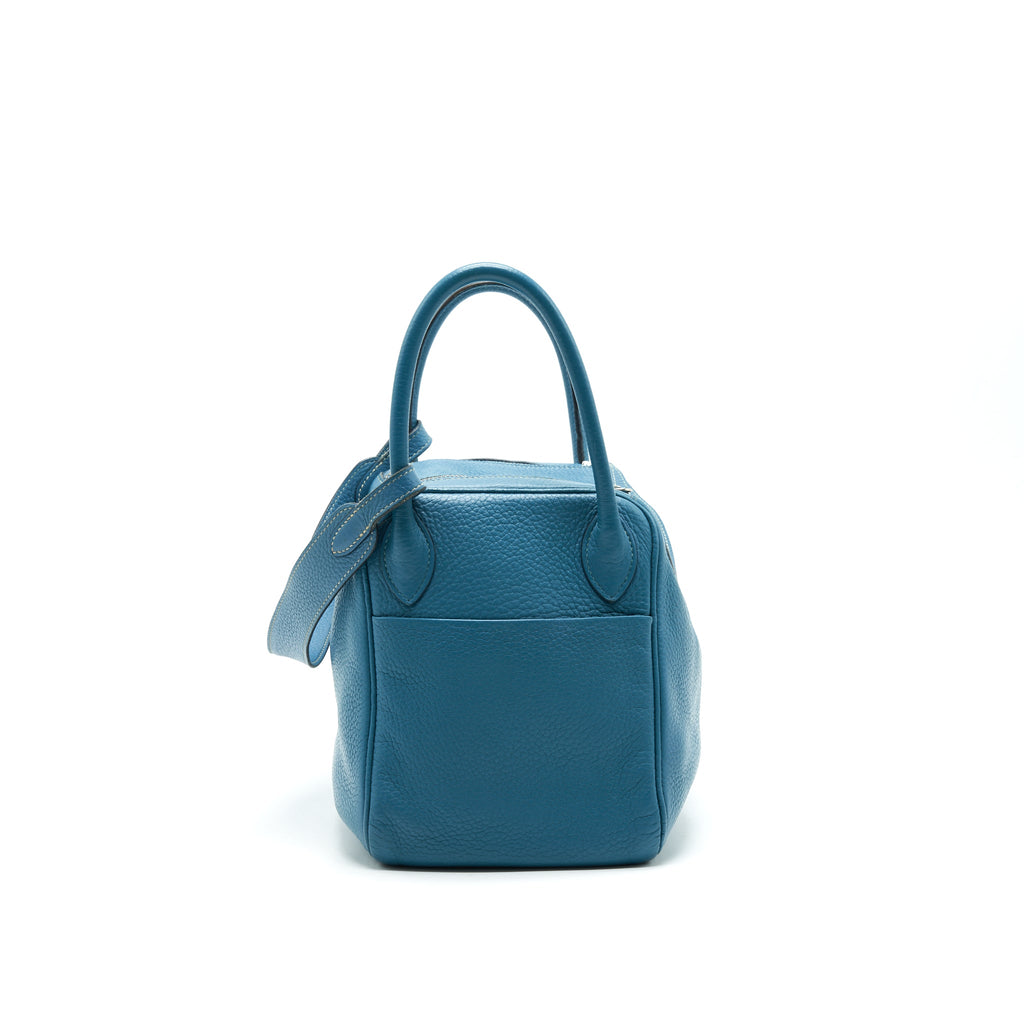 HERMES LINDY 30 BLUE JEAN SHW