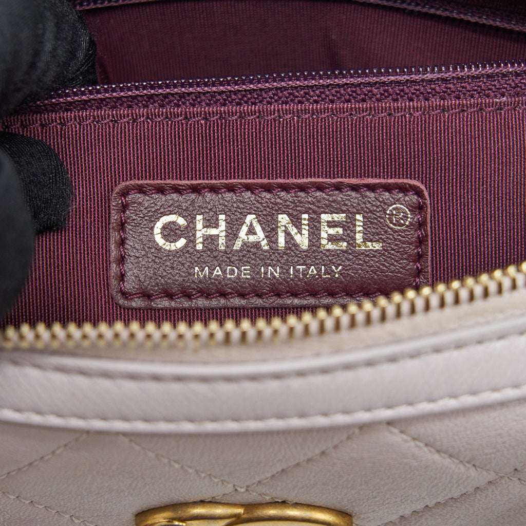 CHANEL MINI BOWLING BAG WITH CHAIN LIGHT PURPLE GHW