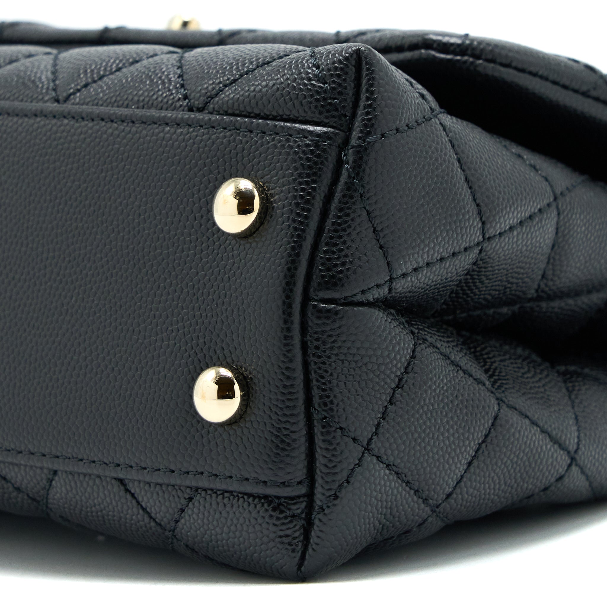 CHANEL SMALL COCO HANDLE CAVIAR BLACK LGHW