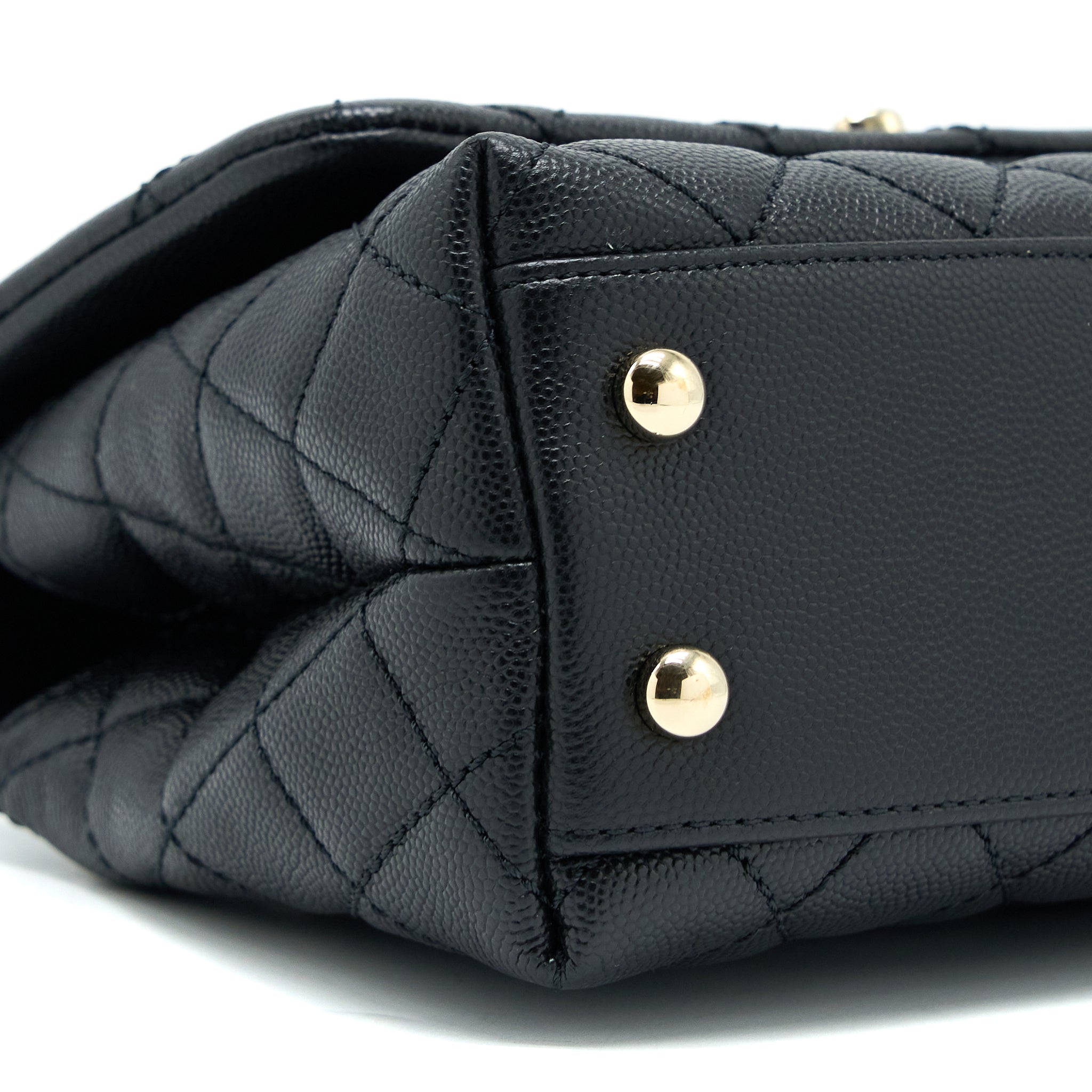 CHANEL SMALL COCO HANDLE CAVIAR BLACK LGHW