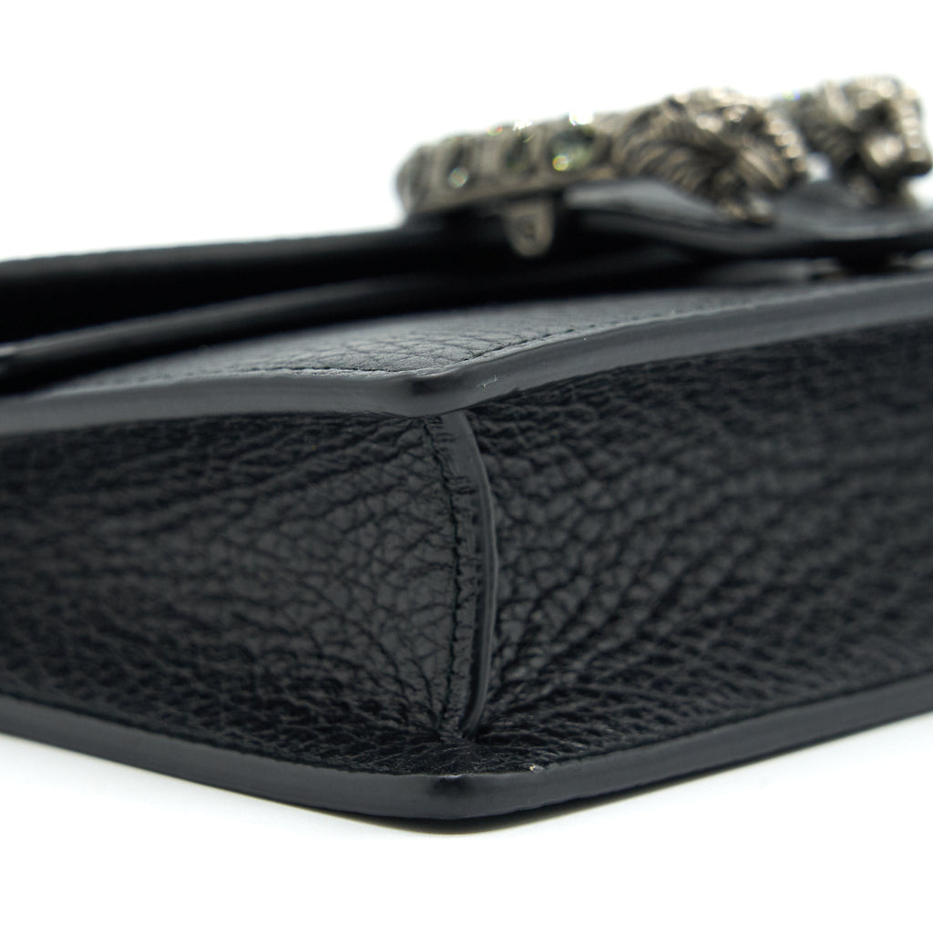 GUCCI SUPER MINI DIONYSUS BAG BLACK WITH SHW