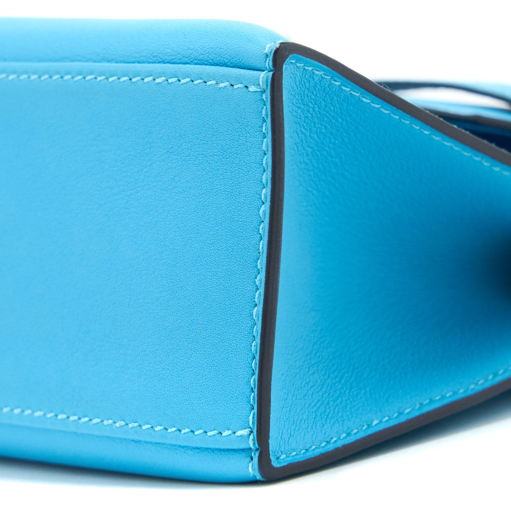 HERMES KELLY POCHETTE SWIFT P3 BLUE DE NORD SHW