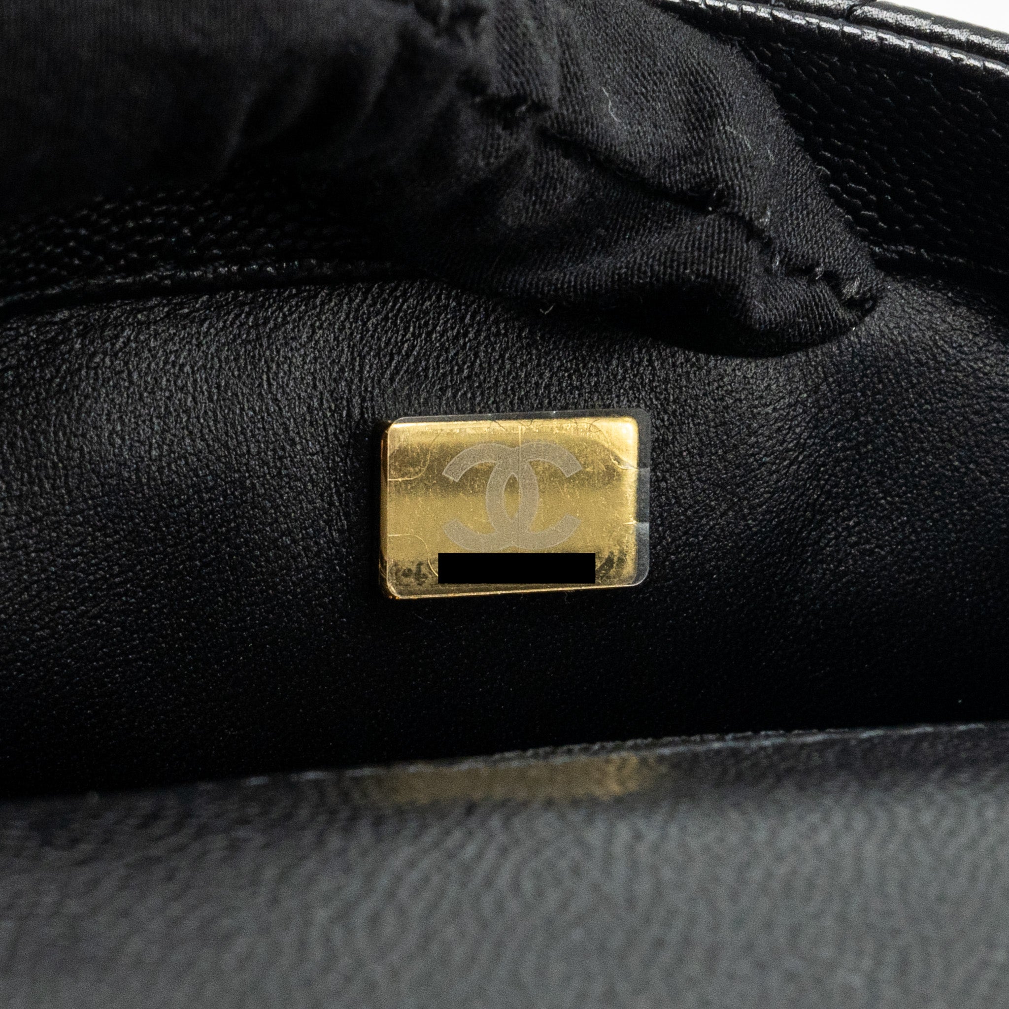 CHANEL COCO LOVE FLAP BAG ADJUSTABLE CHAIN CAVIAR BLACK GHW (MICROCHIP)