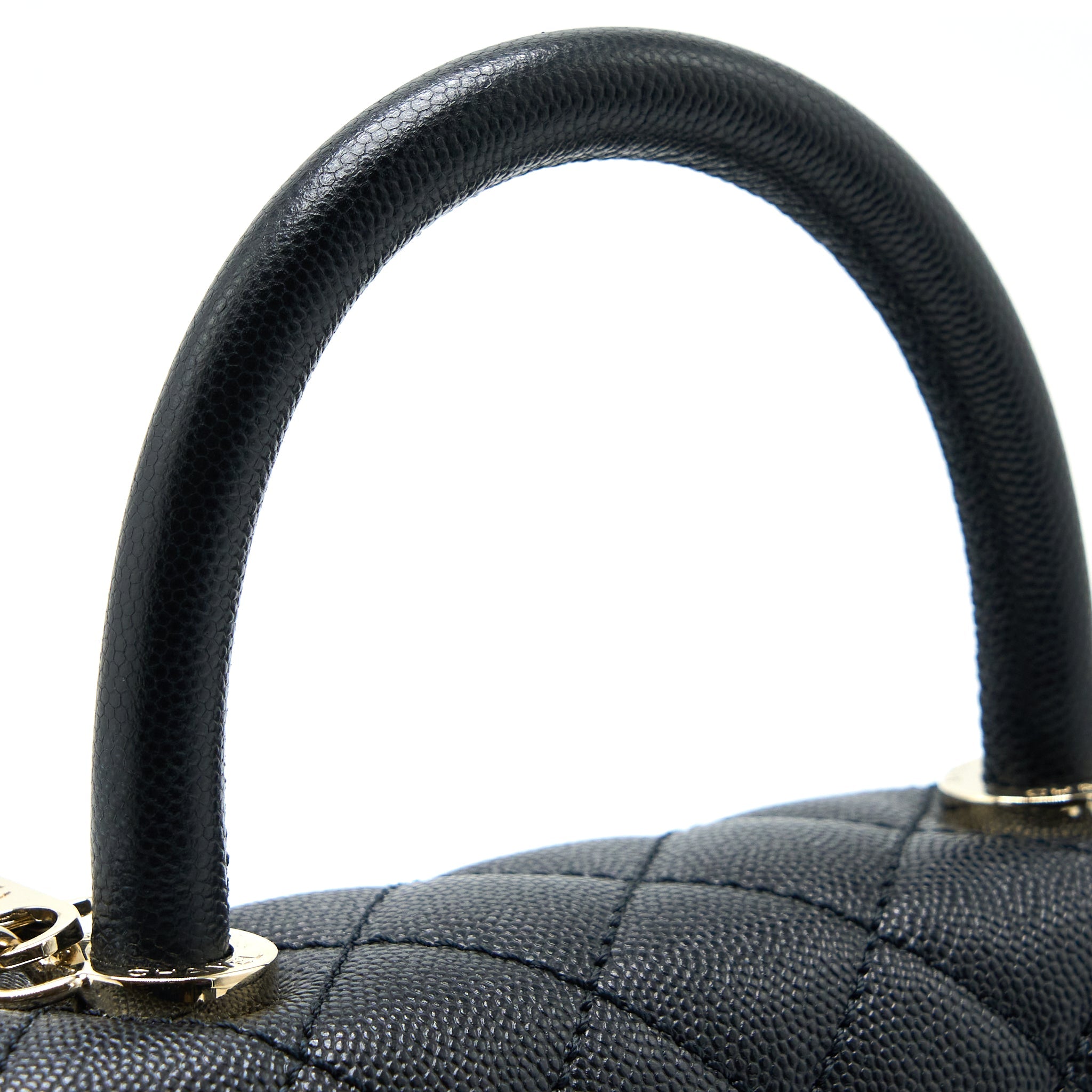 CHANEL SMALL COCO HANDLE CAVIAR BLACK LGHW