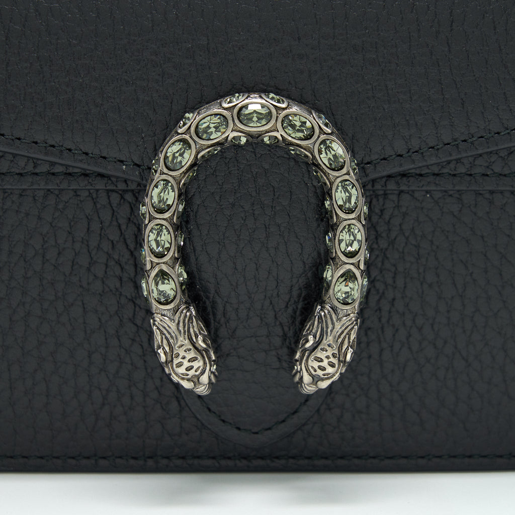 GUCCI SUPER MINI DIONYSUS BAG BLACK WITH SHW
